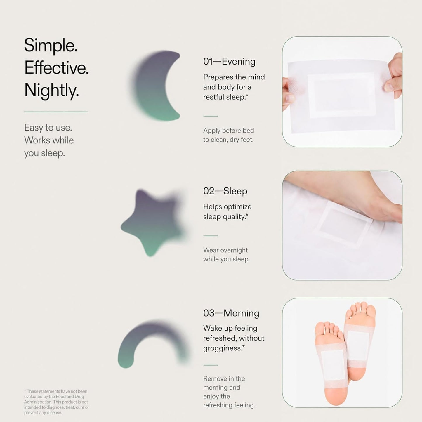 FootAura Overnight Foot Patches – Full Body Detox & Cleanse – Bamboo Vinegar Extract – Purify, Reset & Recharge – 30 Count