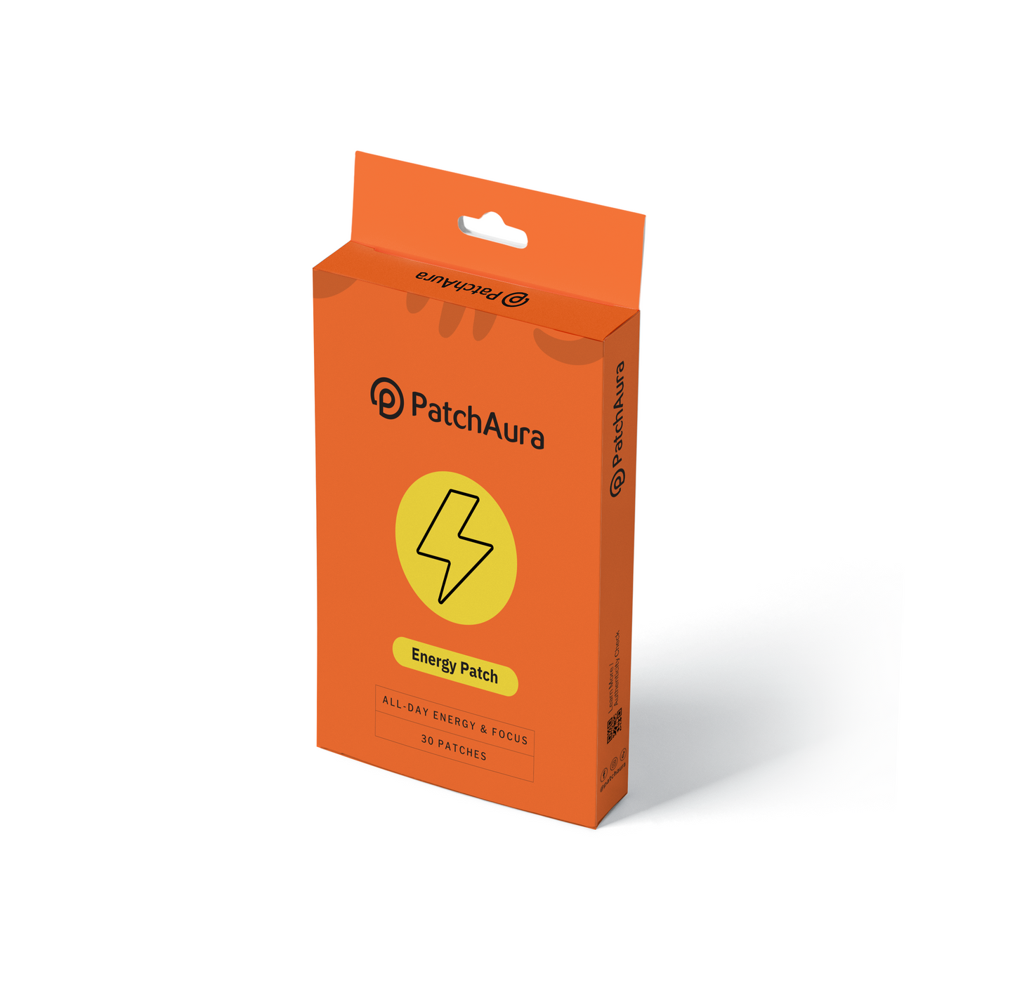 PatchAura Energy Patch – All Day Energy & Focus Support, Mental Clarity & Stamina Boost, Long-Lasting Wellness Patches (30 Patches)