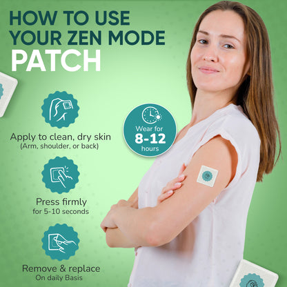PatchAura Zen Mode Patch – Stress & Anxiety Support (30 Patches)