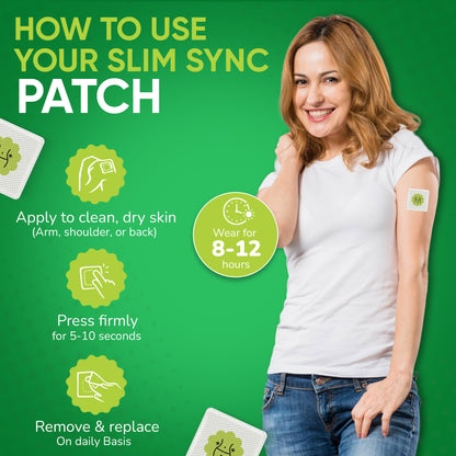 PatchAura SlimSync Patch – GLP-1 Companion & Metabolic Support (30 Patches)
