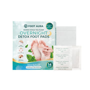 FootAura Overnight Foot Patches – Cooling Relief for Tired Feet – Mint Infused – Refresh, Revitalize & Energize Overnight – 14 Count