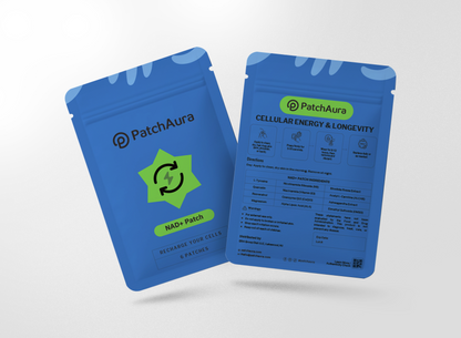 PatchAura NAD+ Patch – Cellular Energy & Longevity Support, Anti-Aging & Metabolism Boost, Daily Wellness Patches (30 Patches)
